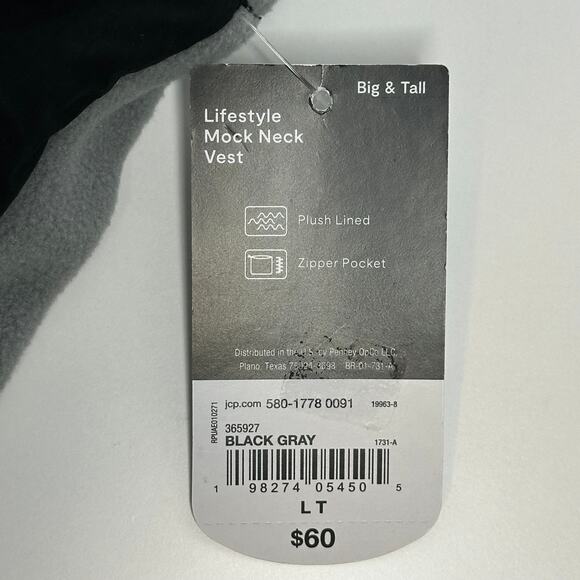 NWT Xersion NSYNC Water Resistant Fleece Vest Mens Size LT Large Big and Tall - Picture 7 of 10